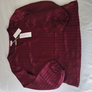 Liz Claiborne Burgundy Blouse Size Medium